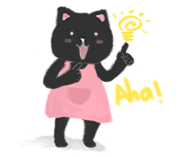 Black Cat Monmon sticker #6712288
