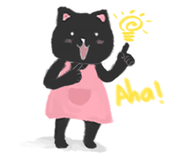 Black Cat Monmon sticker #6712288