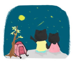 Black Cat Monmon sticker #6712294