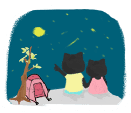 Black Cat Monmon sticker #6712294