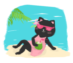 Black Cat Monmon sticker #6712296