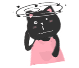 Black Cat Monmon sticker #6712300
