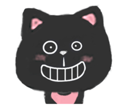 Black Cat Monmon sticker #6712310