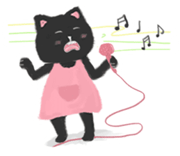 Black Cat Monmon sticker #6712317