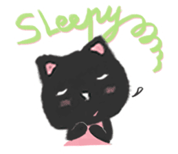 Black Cat Monmon sticker #6712318