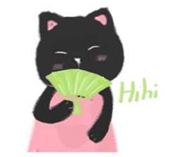 Black Cat Monmon sticker #6712320