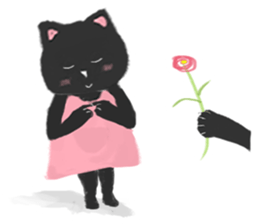 Black Cat Monmon sticker #6712321