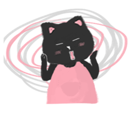 Black Cat Monmon sticker #6712322