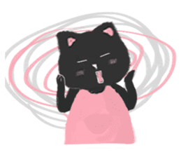 Black Cat Monmon sticker #6712322