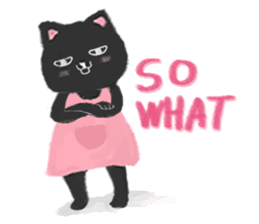 Black Cat Monmon sticker #6712326