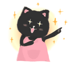 Black Cat Monmon sticker #6712327