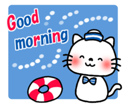 Greetings sticker of cat. marine ver. sticker #6714649