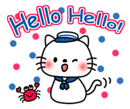 Greetings sticker of cat. marine ver. sticker #6714653