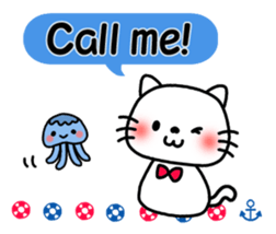 Greetings sticker of cat. marine ver. sticker #6714655