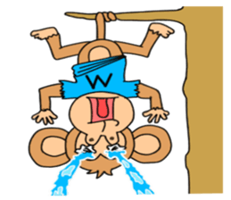 By an ape, monkey sticker #6715541