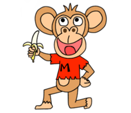 By an ape, monkey sticker #6715544