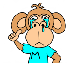 By an ape, monkey sticker #6715558