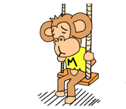 By an ape, monkey sticker #6715559