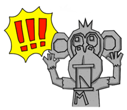 By an ape, monkey sticker #6715560