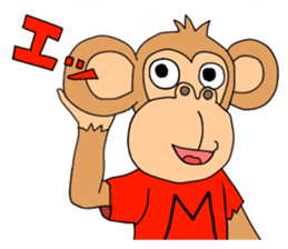 By an ape, monkey sticker #6715561