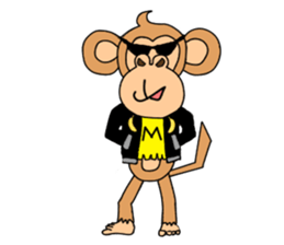 By an ape, monkey sticker #6715563
