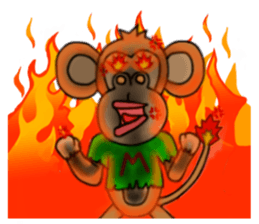 By an ape, monkey sticker #6715564