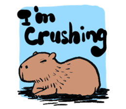 Capybara and friends English ver. sticker #6715890