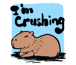 Capybara and friends English ver. sticker #6715890