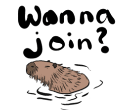 Capybara and friends English ver. sticker #6715893