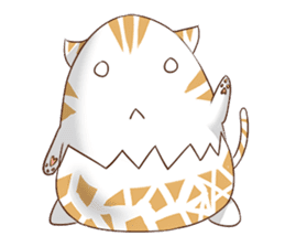 Colorful Eggshell Cat sticker #6717808