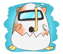 Colorful Eggshell Cat sticker #6717829