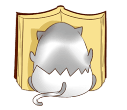 Colorful Eggshell Cat sticker #6717838