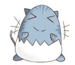 Colorful Eggshell Cat sticker #6717847