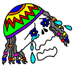 Hippie Skull sticker #6718617