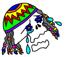 Hippie Skull sticker #6718617