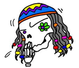 Hippie Skull sticker #6718619