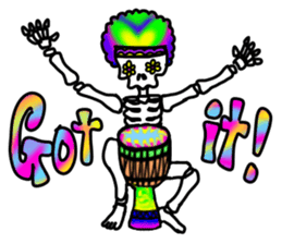 Hippie Skull sticker #6718634