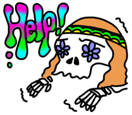 Hippie Skull sticker #6718640