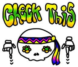 Hippie Skull sticker #6718642