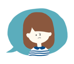 A face of a girl sticker #6719809