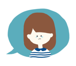 A face of a girl sticker #6719810