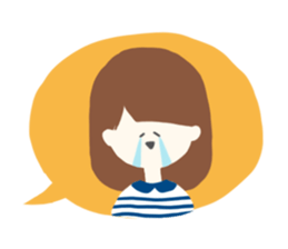 A face of a girl sticker #6719811