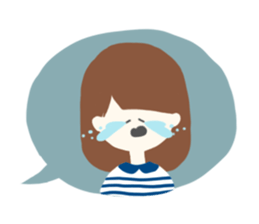 A face of a girl sticker #6719812