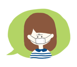 A face of a girl sticker #6719814