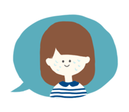 A face of a girl sticker #6719819