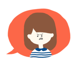 A face of a girl sticker #6719821