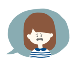 A face of a girl sticker #6719822