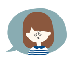 A face of a girl sticker #6719823