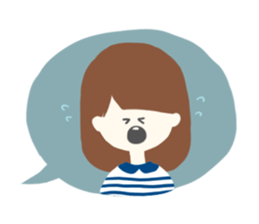 A face of a girl sticker #6719826