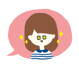 A face of a girl sticker #6719831